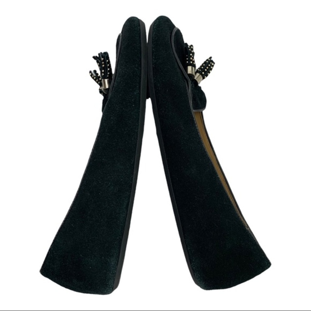 Talbots Black Suede Gold Studded Tassel Loafers Flats Women’s Size 7.5 - Picture 4 of 10